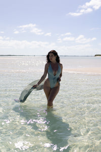 CAÏSSA BRAIDED ONE PIECE- SEAFOAM