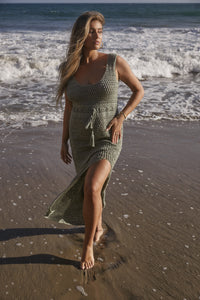 ARIELLE CROCHET DRESS- SAGE Kadimah ARIELLE CROCHET DRESS- SAGE Kadimah